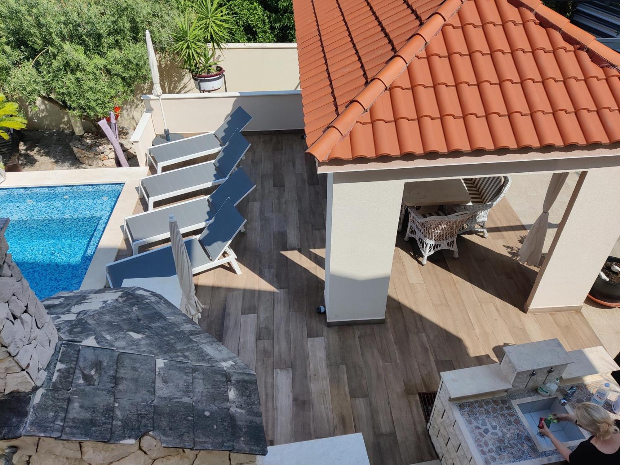 Apartments Villa A - Heating Pool Trogir Ngoại thất bức ảnh
